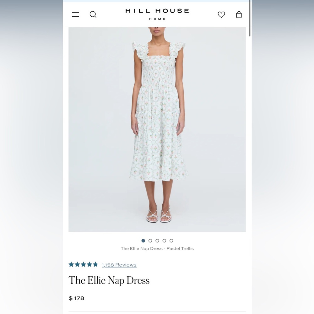 Hill House Home The Ellie Nap Dress Pastel Trellis